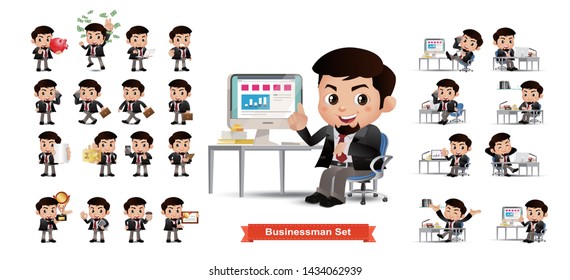 Business person Set. office workers 
