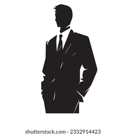 business person silhouette vector illustration 