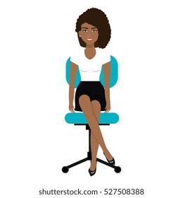 business person sitting on office chair