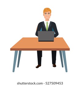 business person sitting in workplace
