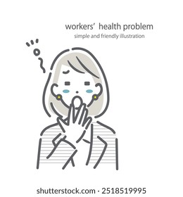 business person suffering from overworking