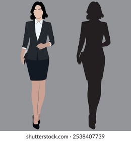 business person in suit woman, silhouette, business,
