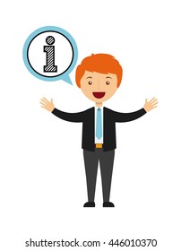 business person talking isolated icon design, vector illustration  graphic 