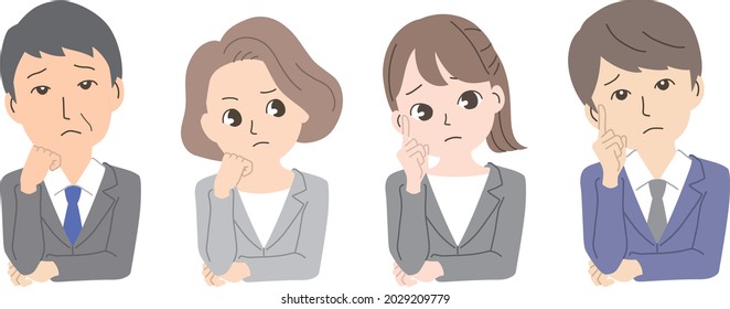 Business person with a troubled expression