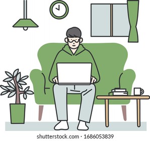 business person work from home