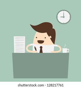 business person working in office hour