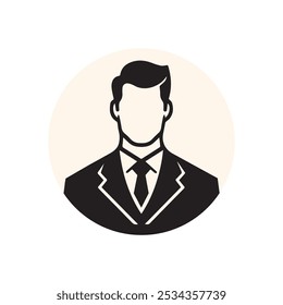 Business Persona Headshot silhouette, Professional People character silhouettes  