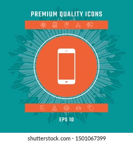 Business Phone with blank screen. Graphic elements for your design