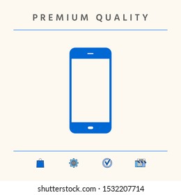 Business Phone with blank screen. Graphic elements for your design