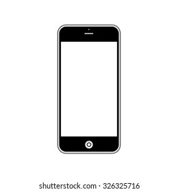  Business Phone with blank white screen. Illustration Similar To iPhone.