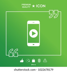Business Phone with  play button  icon