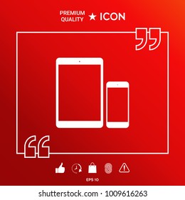 Business Phone and Tablet with blank screens