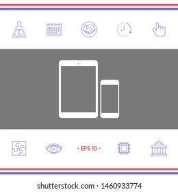 Business Phone and Tablet with blank screens