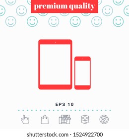 Business Phone and Tablet with blank screens