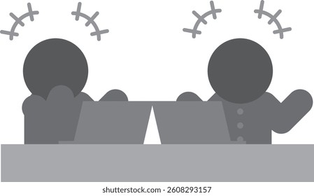 Business pictogram material for chatting at work