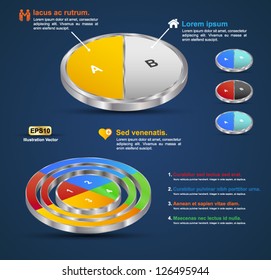 Business pie chart for documents and reports / can use for information your project.