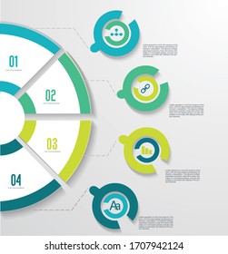 Business pie chart for documents and reports for documents, reports, graph, infographic, business plan, education.