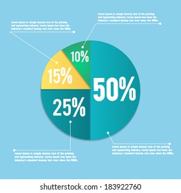 Business pie chart for documents and reports for documents, reports, graph, infographic, business plan