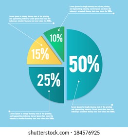 Business pie chart for documents and reports for documents, reports, graph, infographic, business plan