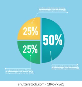 Business pie chart for documents and reports for documents, reports, graph, infographic, business plan