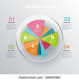 Business pie chart for documents and reports for documents, reports, graph, infographic, business plan, education 