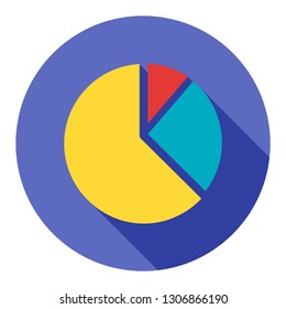 Business Pie chart Flat Icon Modern Style