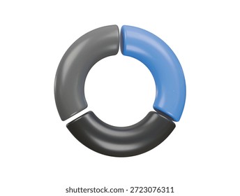business pie chart icon 3d illustration render