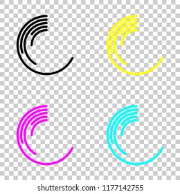 Business pie chart icon. Colored set of cmyk icons on transparent background - Powered by Shutterstock - Get 15% off with code: PIKWIZARD15