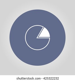 Business pie chart icon Info graphics. Modern design flat style icon