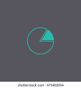 Business pie chart icon Info graphics. Modern design flat style icon