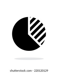 Business pie chart icon on white background. Vector illustration.