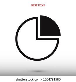 Business Pie Chart icon , stock vector illustration flat design style