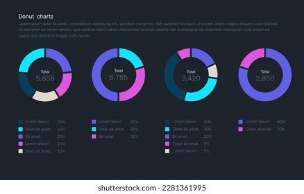 Business pie chart infographic. Circle slice division for company presentation template. Modern vector info graphic layout design.