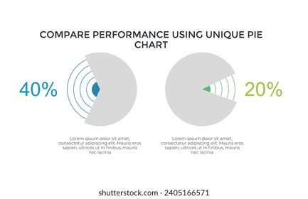 Business pie chart infographic. Circle slice division for company presentation template. Modern vector info graphic layout design.