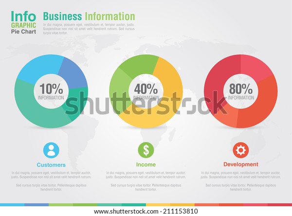 Business pie chart infographic. Business report\
creative marketing. Business\
success.