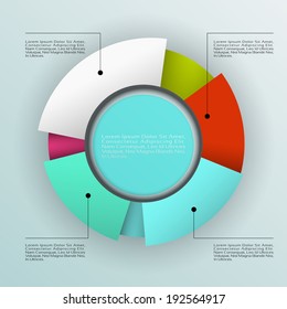 Business pie chart , Infographics circle graph Vector illustration.