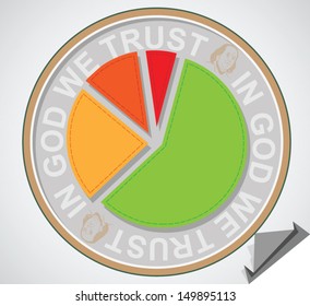 Business pie chart. For presentations, news, documents, reports and info graphics. .