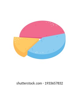 informe de gráfico circular de negocios isométrico