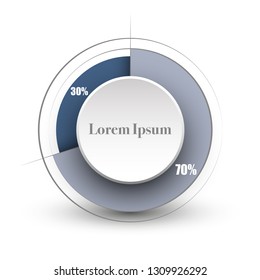 1,101 70 30 pie chart Images, Stock Photos & Vectors | Shutterstock