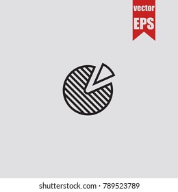 Business Pie icon in trendy isolated on grey background.Vector illustration.