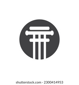 Business pillar column logo vector symbol icon