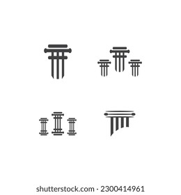 Icono de símbolo vectorial de columna de columna del pilar comercial