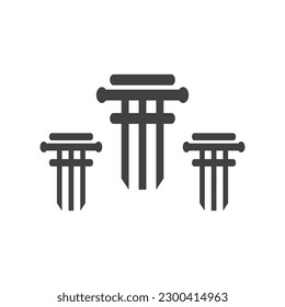 Business pillar column logo vector symbol icon