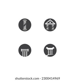 Icono de símbolo vectorial de columna de columna del pilar comercial