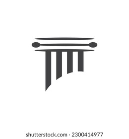 Business pillar column logo vector symbol icon