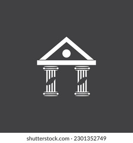 Icono de símbolo vectorial de columna de columna del pilar comercial
