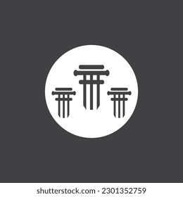 Icono de símbolo vectorial de columna de columna del pilar comercial