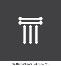Icono de símbolo vectorial de columna de columna del pilar comercial