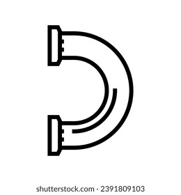 vector de icono de línea de canalización de negocio. señal de canalización comercial. símbolo de contorno aislado ilustración negra