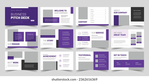 Business Pitch Deck Presentation template, Used for modern Presentations, company profiles, annual reports, pitch decks, proposals, portfolios, business and marketing